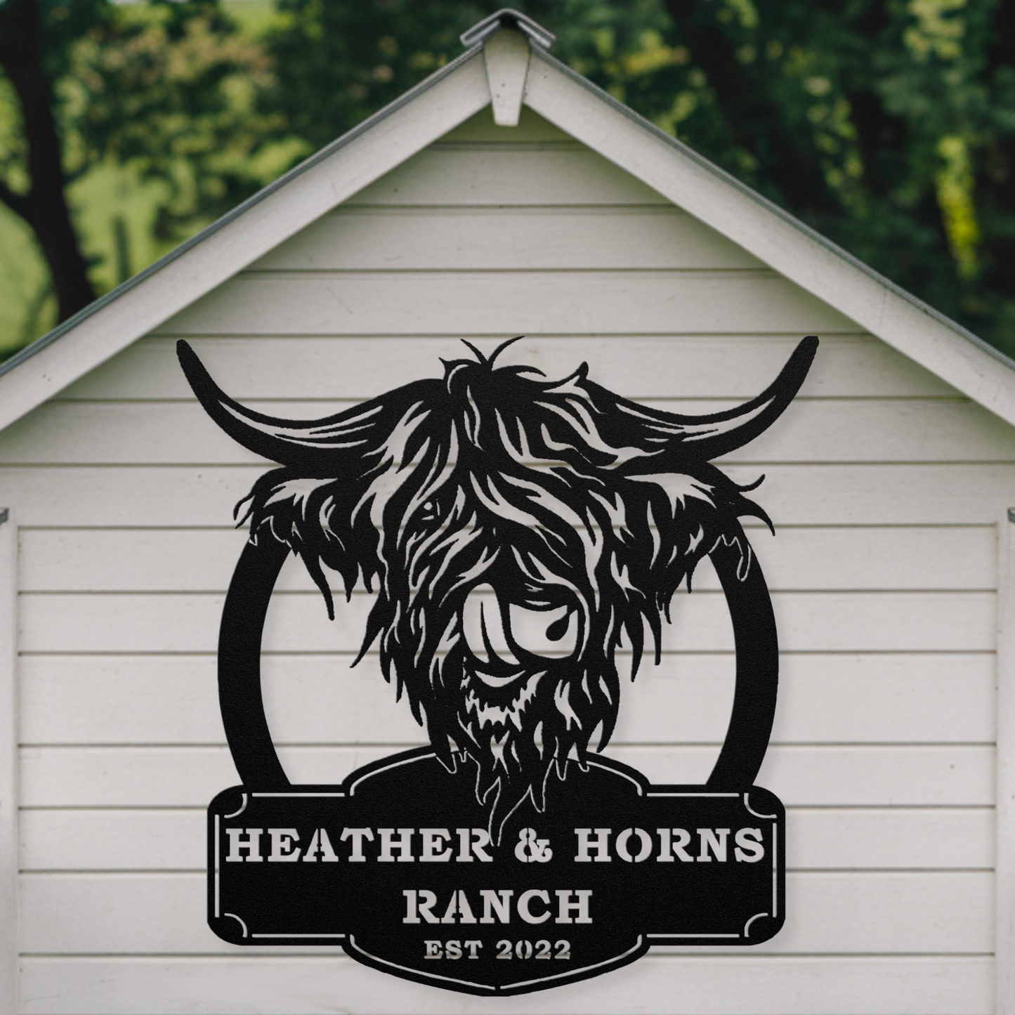 Custom Highland Cow Sign