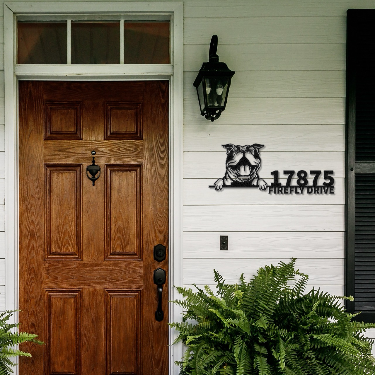 Bulldog Address Sign