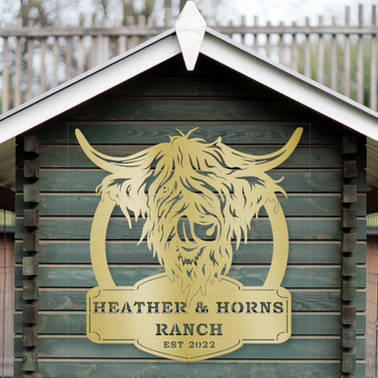 Custom Highland Cow Sign