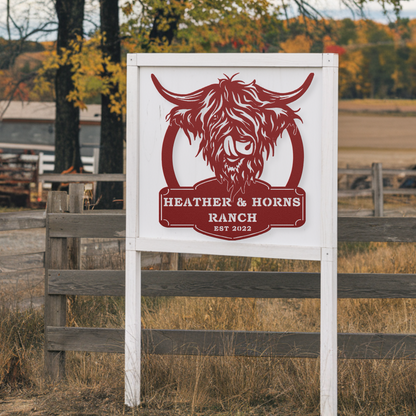 Custom Highland Cow Sign