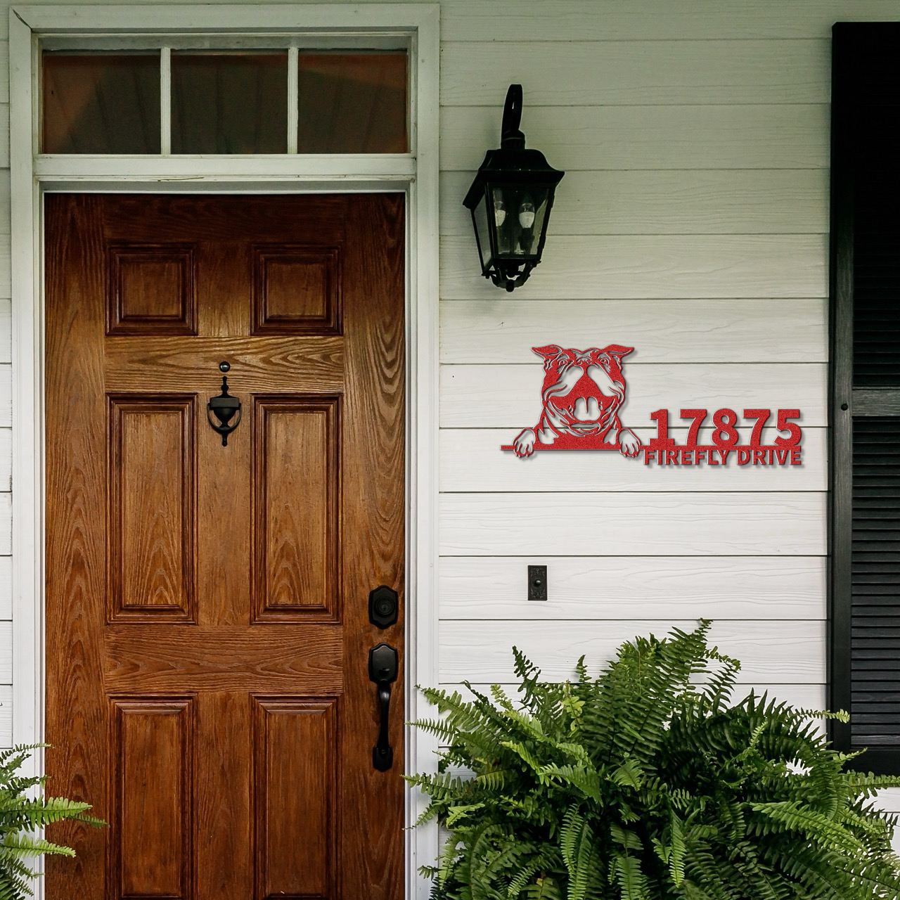 Bulldog Address Sign